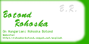 botond rohoska business card